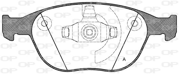 OPEN PARTS Комплект тормозных колодок, дисковый тормоз BPA0984.00